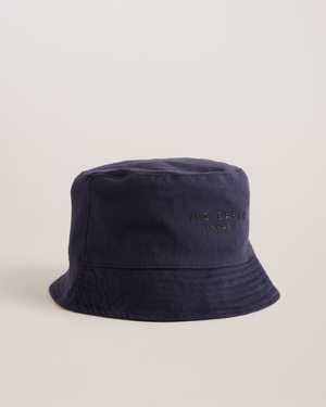 Chapeau Ted Baker Branded Bucket Bleu Marine Homme | QWQ-11588453